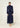 Indah Navy High-Neck Midi Dress