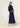 Indah Navy High-Neck Midi Dress